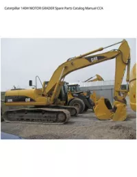 Caterpillar 140H MOTOR GRADER Spare Parts Catalog Manual CCA preview