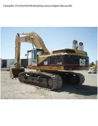Caterpillar 375 EXCAVATOR Workshop Service Repair Manual 6RL preview