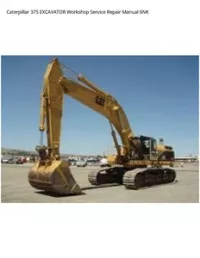 Caterpillar 375 EXCAVATOR Workshop Service Repair Manual 6NK preview