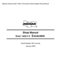 Daewoo Doosan Solar 140LC-V Excavator Service Repair Shop Manual preview