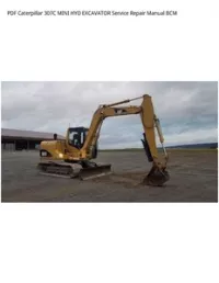 PDF Caterpillar 307C MINI HYD EXCAVATOR Service Repair Manual BCM preview
