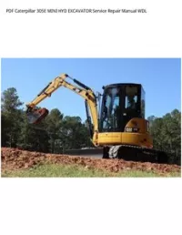 PDF Caterpillar 305E MINI HYD EXCAVATOR Service Repair Manual WDL preview