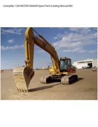Caterpillar 12M MOTOR GRADER Spare Parts Catalog Manual B92 preview