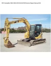 PDF Caterpillar 308C MINI HYD EXCAVATOR Service Repair Manual KCX preview
