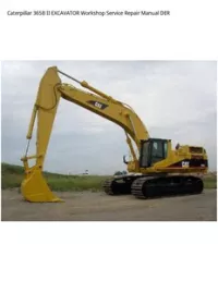 Caterpillar 365B II EXCAVATOR Workshop Service Repair Manual DER preview