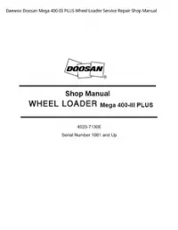 Daewoo Doosan Mega 400-III PLUS Wheel Loader Service Repair Shop Manual preview
