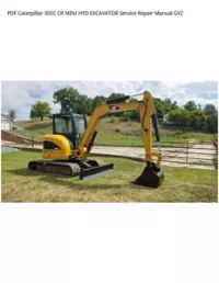 PDF Caterpillar 305C CR MINI HYD EXCAVATOR Service Repair Manual GYZ preview