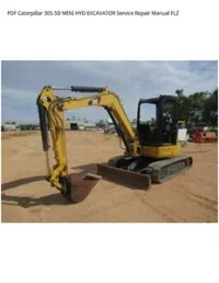 PDF Caterpillar 305.5D MINI HYD EXCAVATOR Service Repair Manual FLZ preview