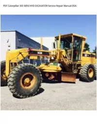 PDF Caterpillar 305 MINI HYD EXCAVATOR Service Repair Manual DSA preview