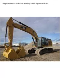 Caterpillar 349EL VG EXCAVATOR Workshop Service Repair Manual DGE preview