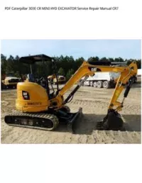 PDF Caterpillar 303E CR MINI HYD EXCAVATOR Service Repair Manual CR7 preview