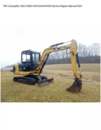PDF Caterpillar 303.5 MINI HYD EXCAVATOR Service Repair Manual DCH preview