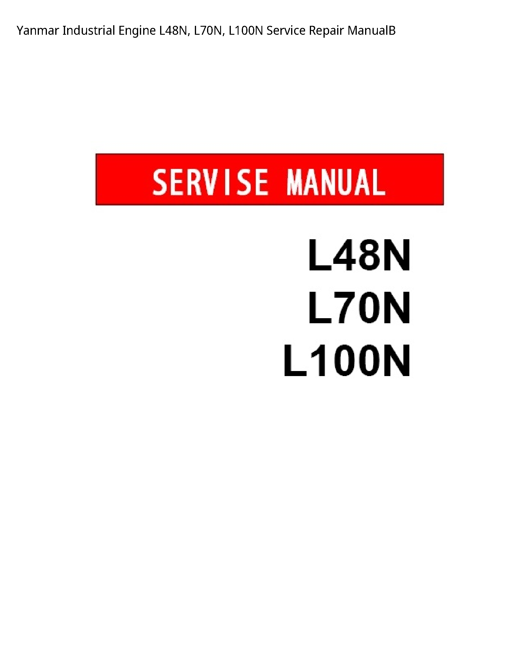 Yanmar L48N Industrial Engine manual