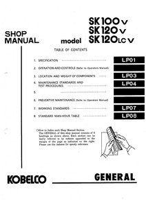 Kobelco SK120LCV manual