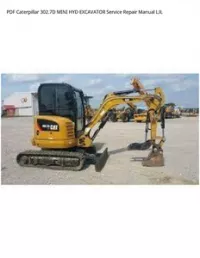 PDF Caterpillar 302.7D MINI HYD EXCAVATOR Service Repair Manual LJL preview