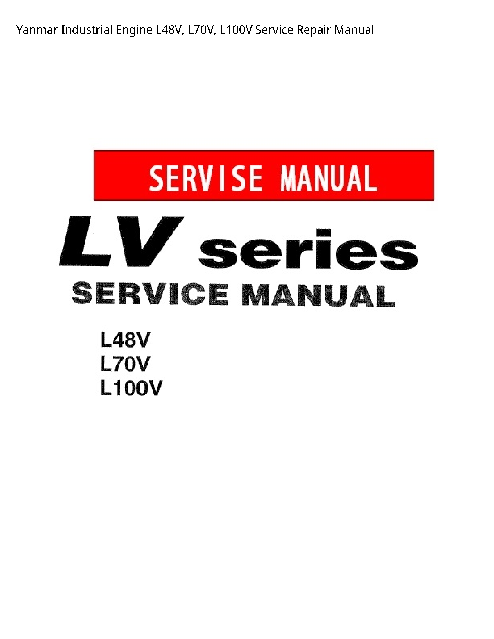 Yanmar L48V Industrial Engine manual