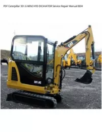 PDF Caterpillar 301.6 MINI HYD EXCAVATOR Service Repair Manual BDH preview