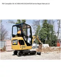PDF Caterpillar 301.4C MINI HYD EXCAVATOR Service Repair Manual LJ3 preview