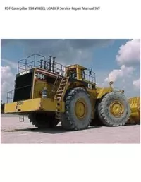 PDF Caterpillar 994 WHEEL LOADER Service Repair Manual 9YF preview