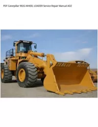 PDF Caterpillar 992G WHEEL LOADER Service Repair Manual ADZ preview