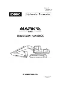 Kobelco Mark 3 Series Excavators Service Manual preview