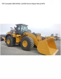 PDF Caterpillar 980K WHEEL LOADER Service Repair Manual W7K preview