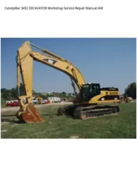 Caterpillar 345C EXCAVATOR Workshop Service Repair Manual JAR preview