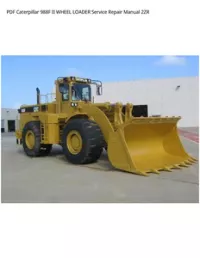 PDF Caterpillar 988F II WHEEL LOADER Service Repair Manual 2ZR preview