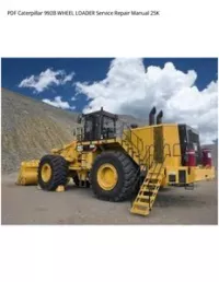 PDF Caterpillar 992B WHEEL LOADER Service Repair Manual 25K preview