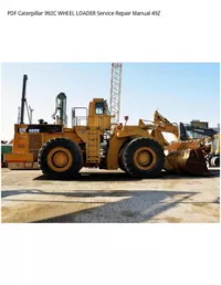PDF Caterpillar 992C WHEEL LOADER Service Repair Manual 49Z preview