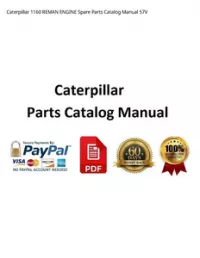 Caterpillar 1160 REMAN ENGINE Spare Parts Catalog Manual 57V preview