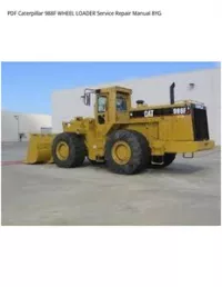 PDF Caterpillar 988F WHEEL LOADER Service Repair Manual 8YG preview
