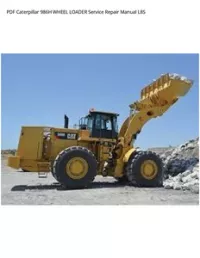 PDF Caterpillar 986H WHEEL LOADER Service Repair Manual L8S preview