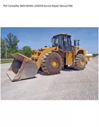 PDF Caterpillar 980H WHEEL LOADER Service Repair Manual P8B preview
