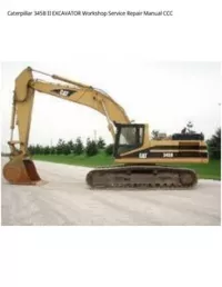 Caterpillar 345B II EXCAVATOR Workshop Service Repair Manual CCC preview