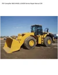 PDF Caterpillar 980G WHEEL LOADER Service Repair Manual 2SR preview