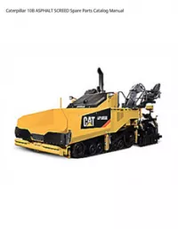 Caterpillar 10B ASPHALT SCREED Spare Parts Catalog Manual preview