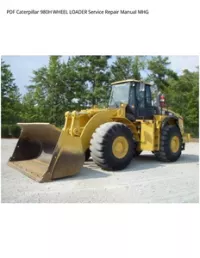 PDF Caterpillar 980H WHEEL LOADER Service Repair Manual MHG preview