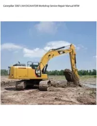 Caterpillar 336F LNH EXCAVATOR Workshop Service Repair Manual MTW preview