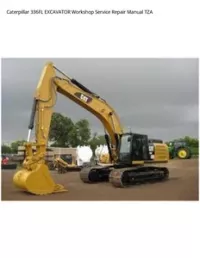 Caterpillar 336FL EXCAVATOR Workshop Service Repair Manual TZA preview