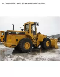 PDF Caterpillar 980F II WHEEL LOADER Service Repair Manual 8JN preview