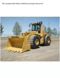 PDF Caterpillar 980F WHEEL LOADER Service Repair Manual 5XJ preview