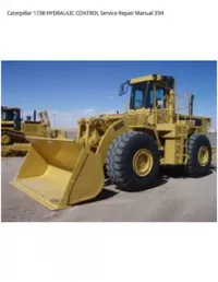 Caterpillar 173B HYDRAULIC CONTROL Service Repair Manual 35H preview