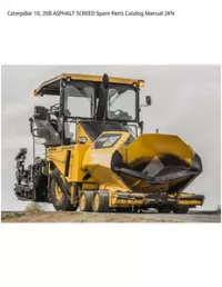 Caterpillar 10  20B ASPHALT SCREED Spare Parts Catalog Manual 2KN preview