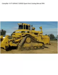 Caterpillar 10 FT ASPHALT SCREED Spare Parts Catalog Manual 3PM preview