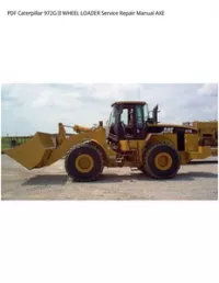 PDF Caterpillar 972G II WHEEL LOADER Service Repair Manual AXE preview
