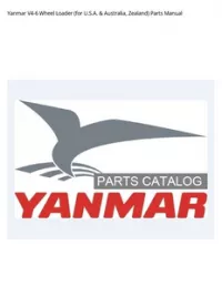 Yanmar V4-6 Wheel Loader (for U.S.A. & Australia  Zealand) Parts Manual preview
