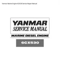 Yanmar Marine Engine 6CX530 Service Repair Manual preview