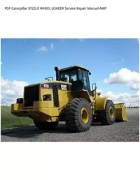 PDF Caterpillar 972G II WHEEL LOADER Service Repair Manual AWP preview