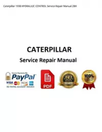 Caterpillar 193B HYDRAULIC CONTROL Service Repair Manual 28H preview